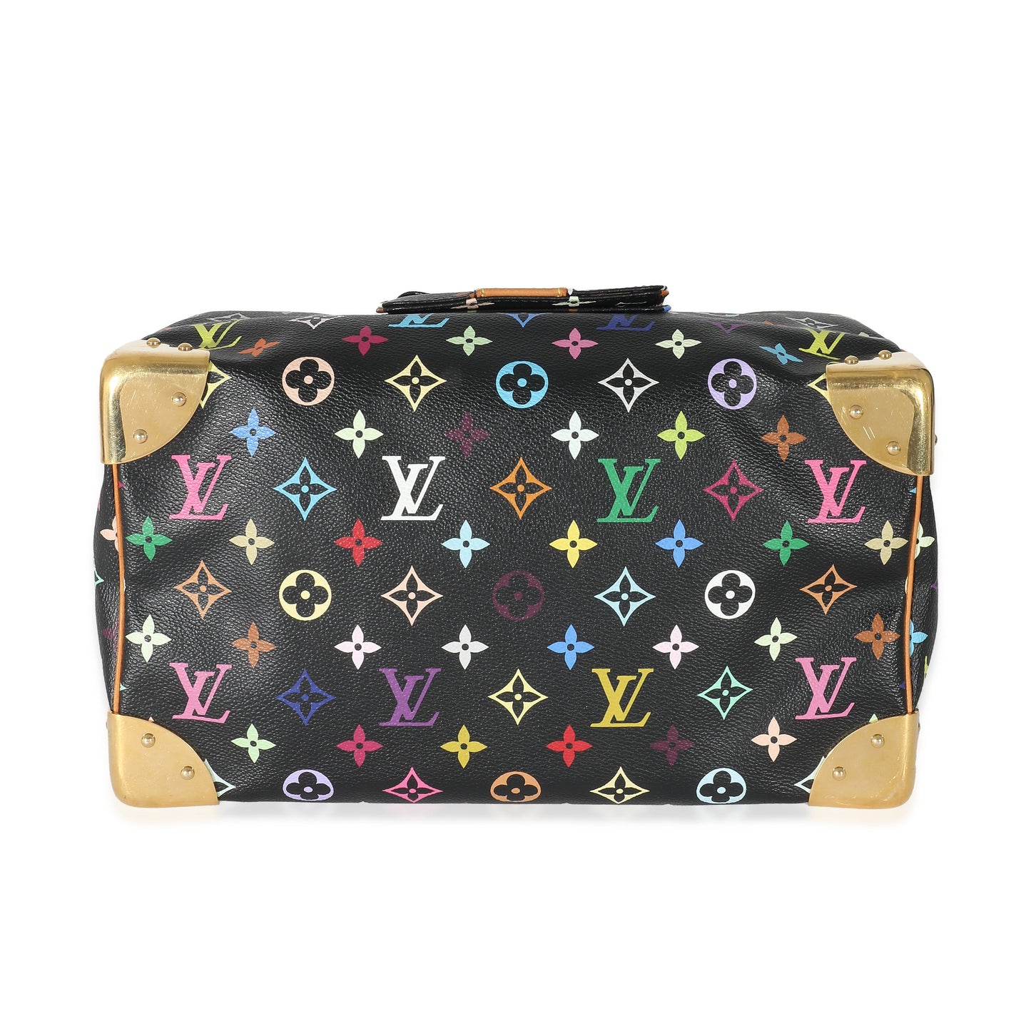 Louis Vuitton x Takashi Murakami Multicolore Speedy Monogram Canvas Black Handbag
