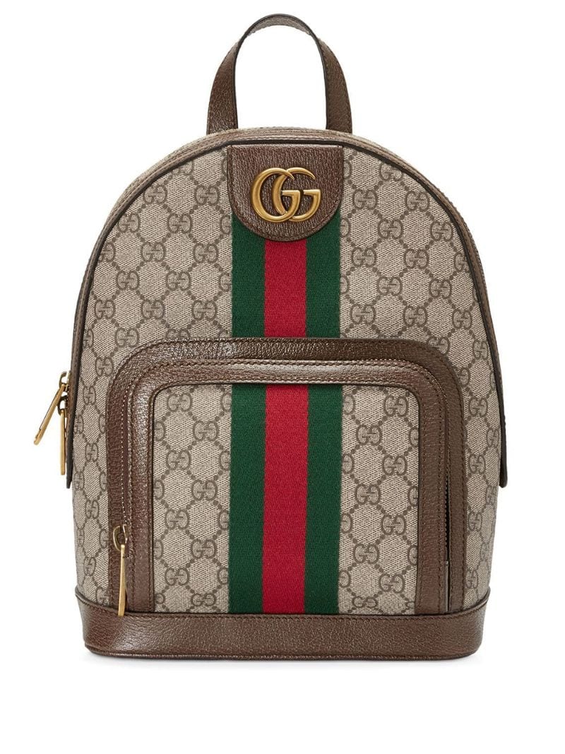 Gucci - Ophidia GG small backpack - men - Canvas/Cotton/Leather/Linen/Flax - One Size - Brown