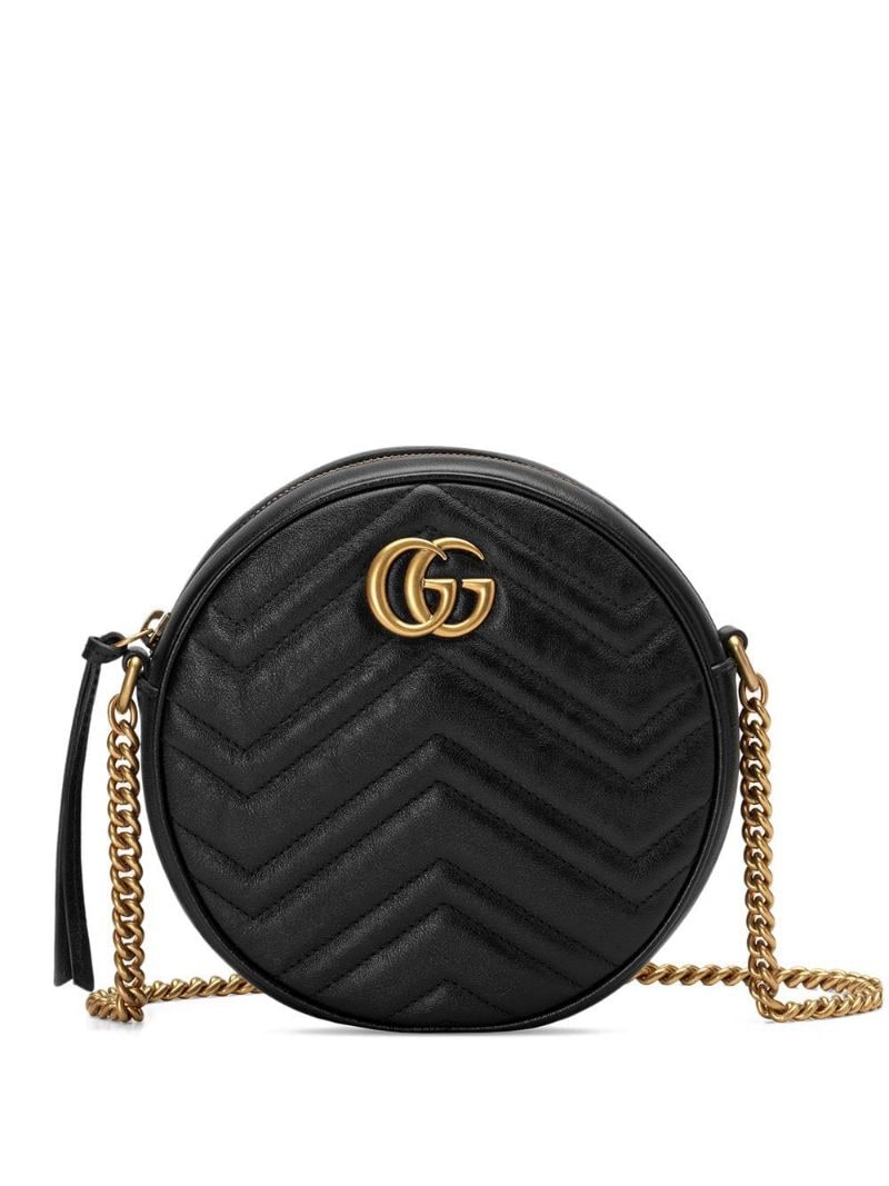 Gucci - GG Marmont mini shoulder bag - women - Microfibre/Leather - One Size - Black