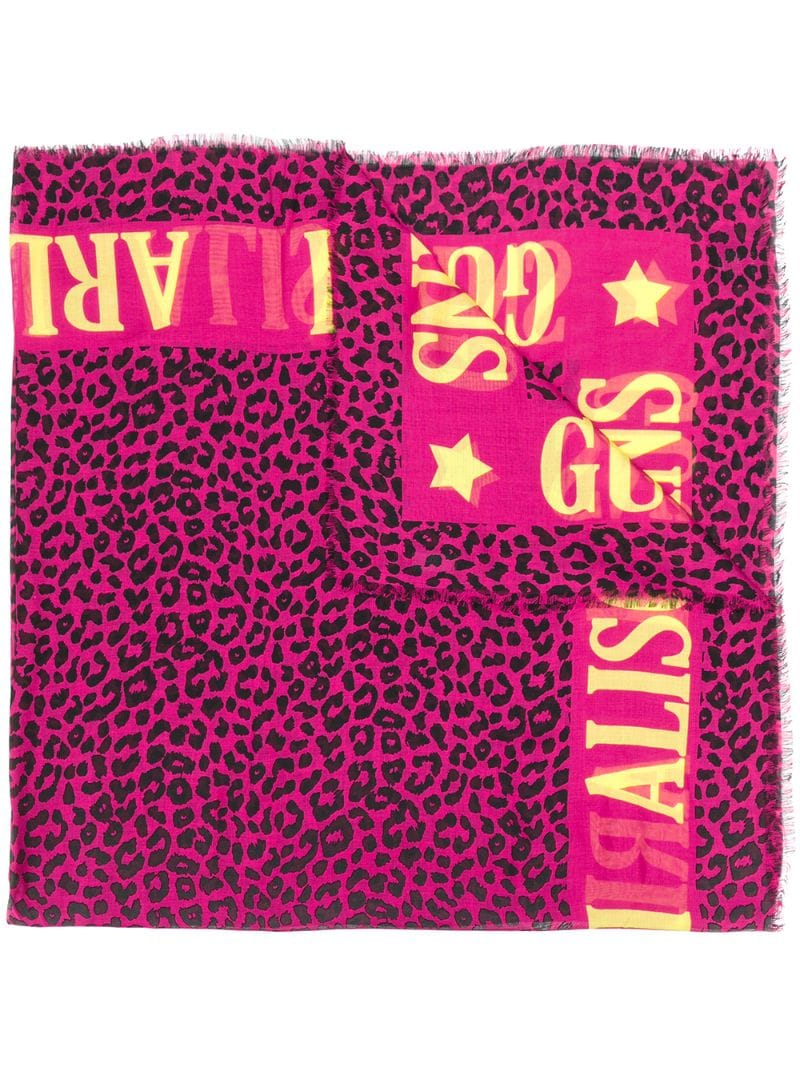 Gucci - leopard print scarf - women - Modal/Silk - One Size - PINK