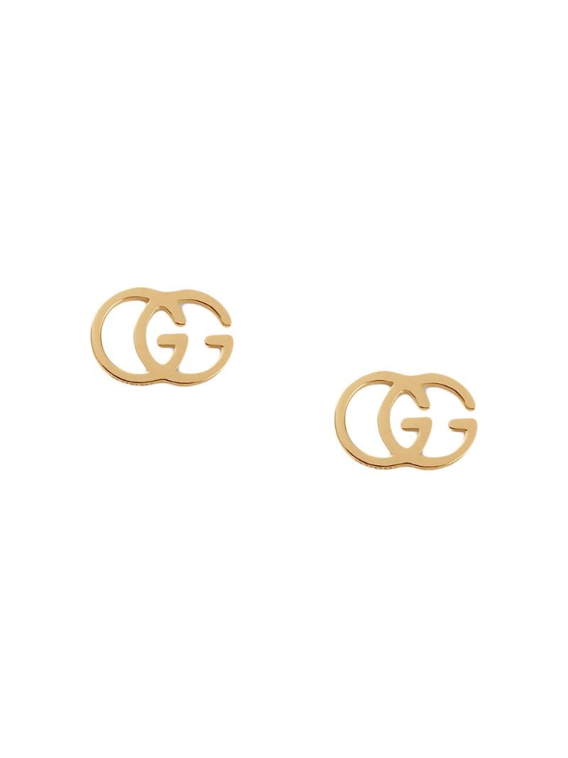 Gucci - GG tissue stud earrings - women - 18kt Yellow Gold - One Size - 8000