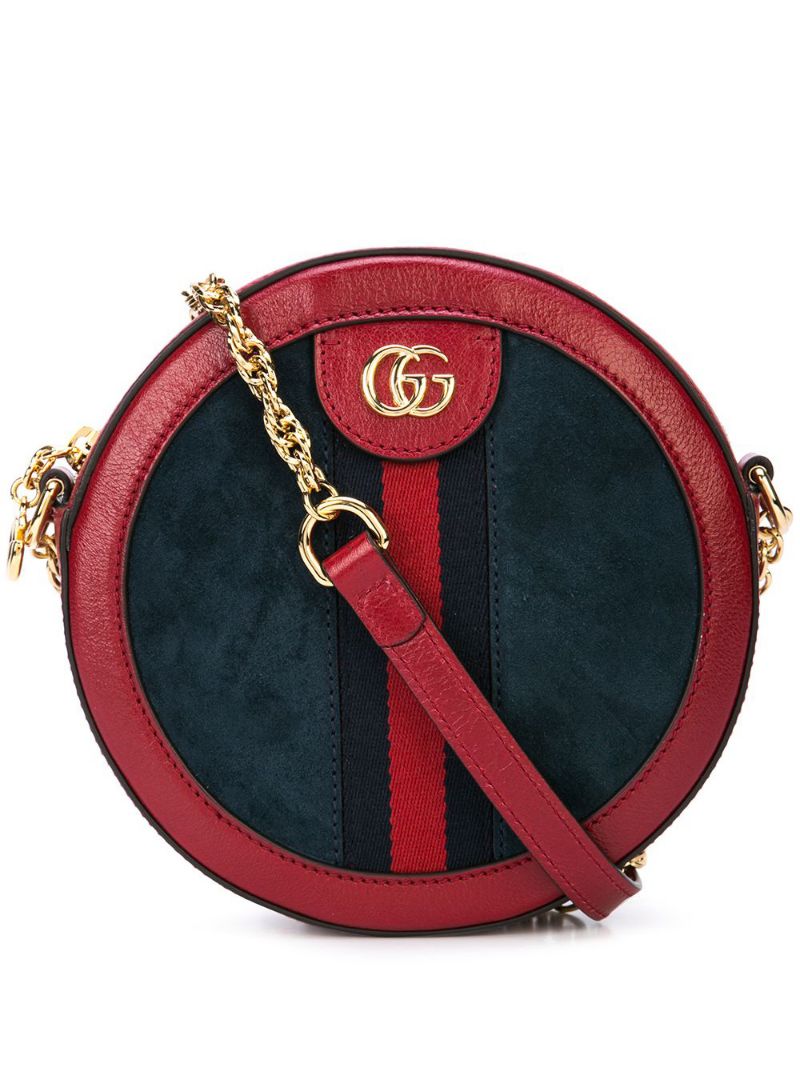 Gucci - Ophidia mini round shoulder bag - women - Leather - One Size - Red