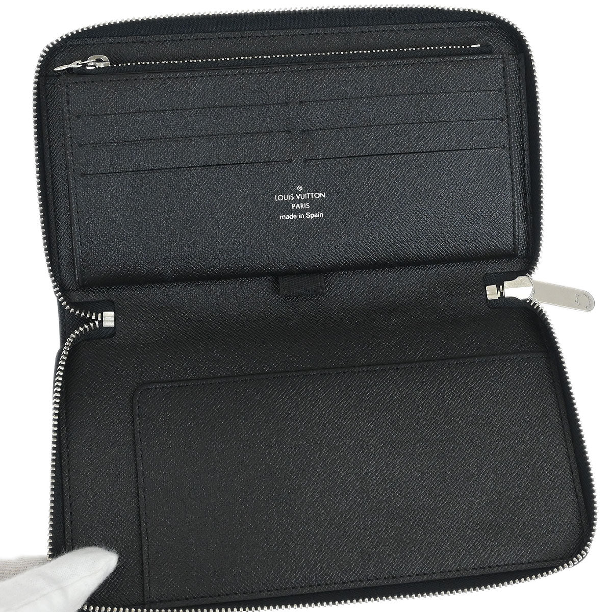 Louis Vuitton Damier Graphite Zippy Organizer Wallet Style 2