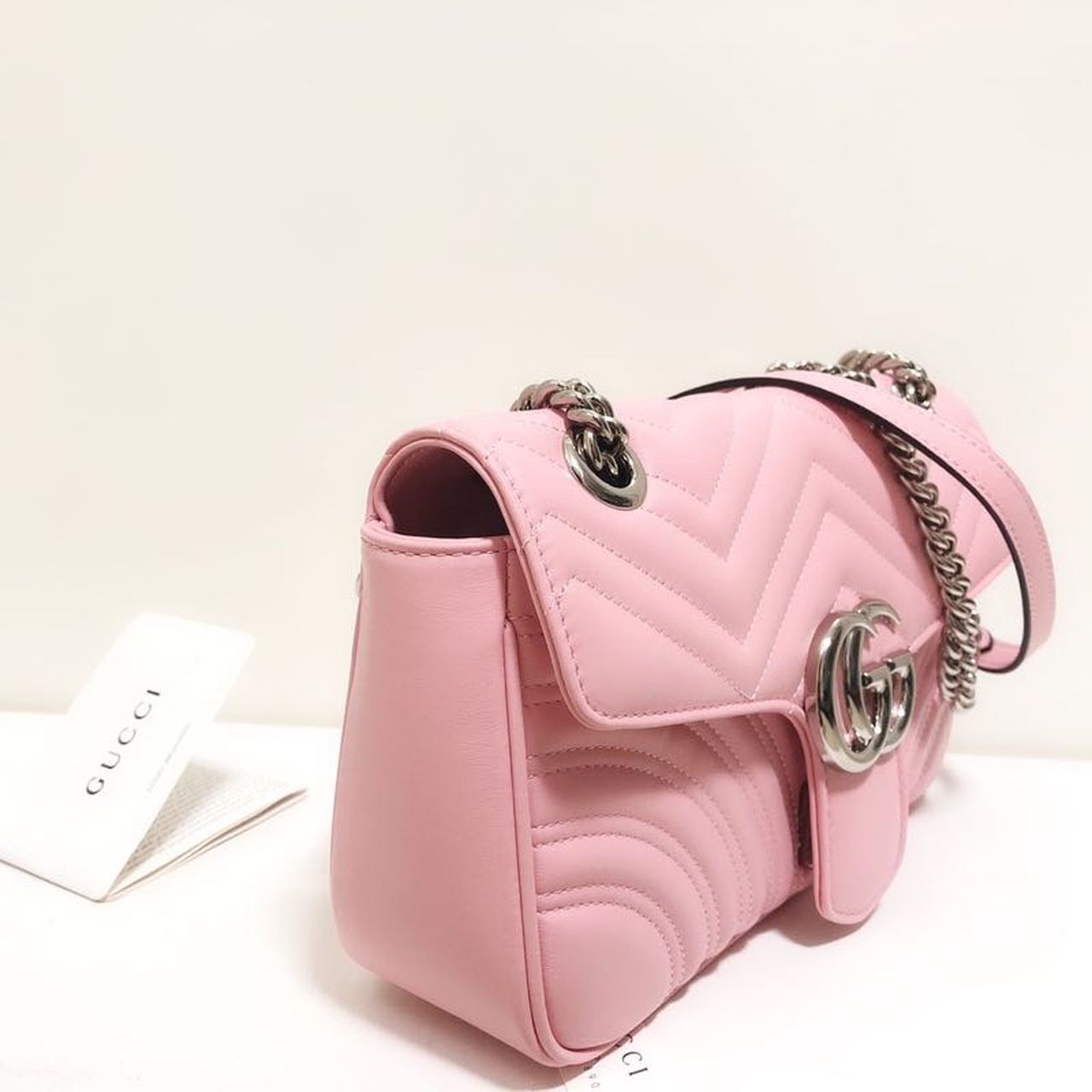 gg Marmont Matelassé Dusty Matelassé Pink Small Shoulder Bag