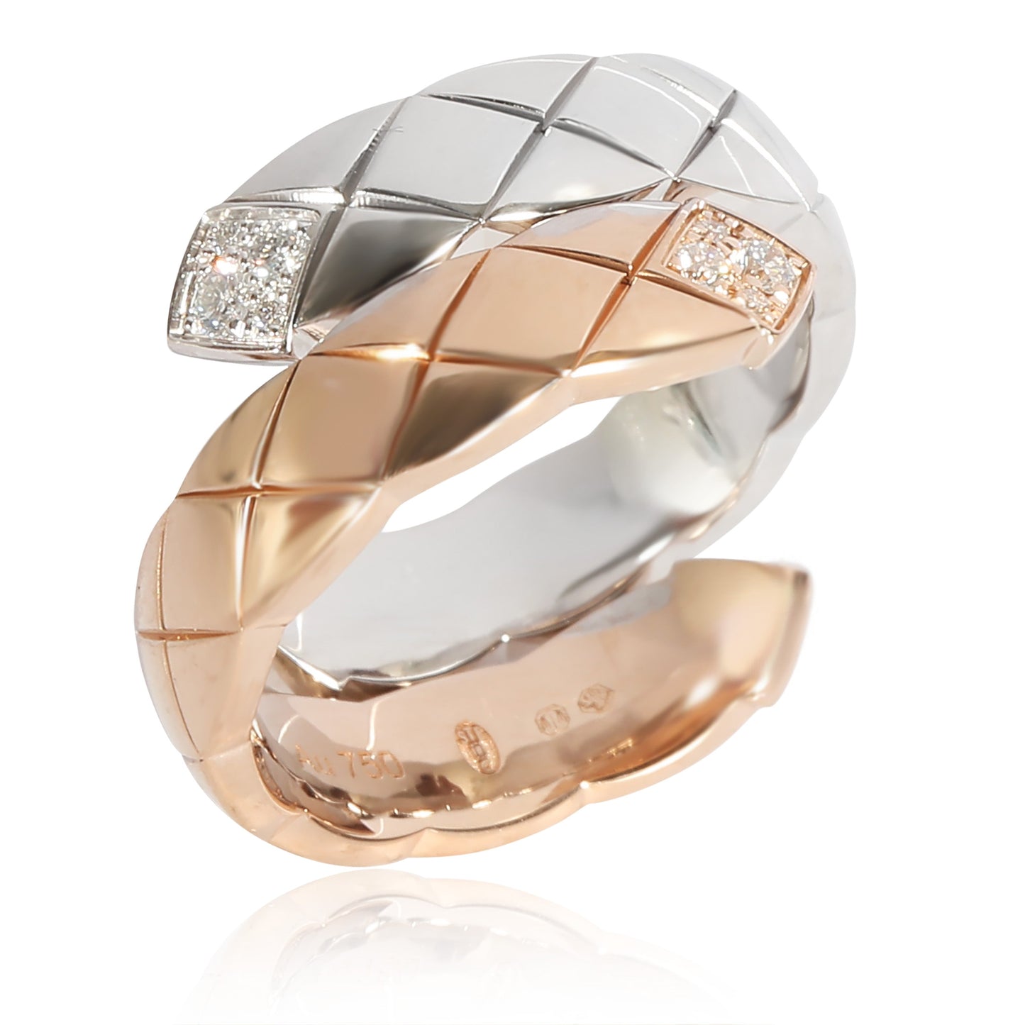 Chanel Coco Crush Diamond Ring in k Tone Gold . CTW