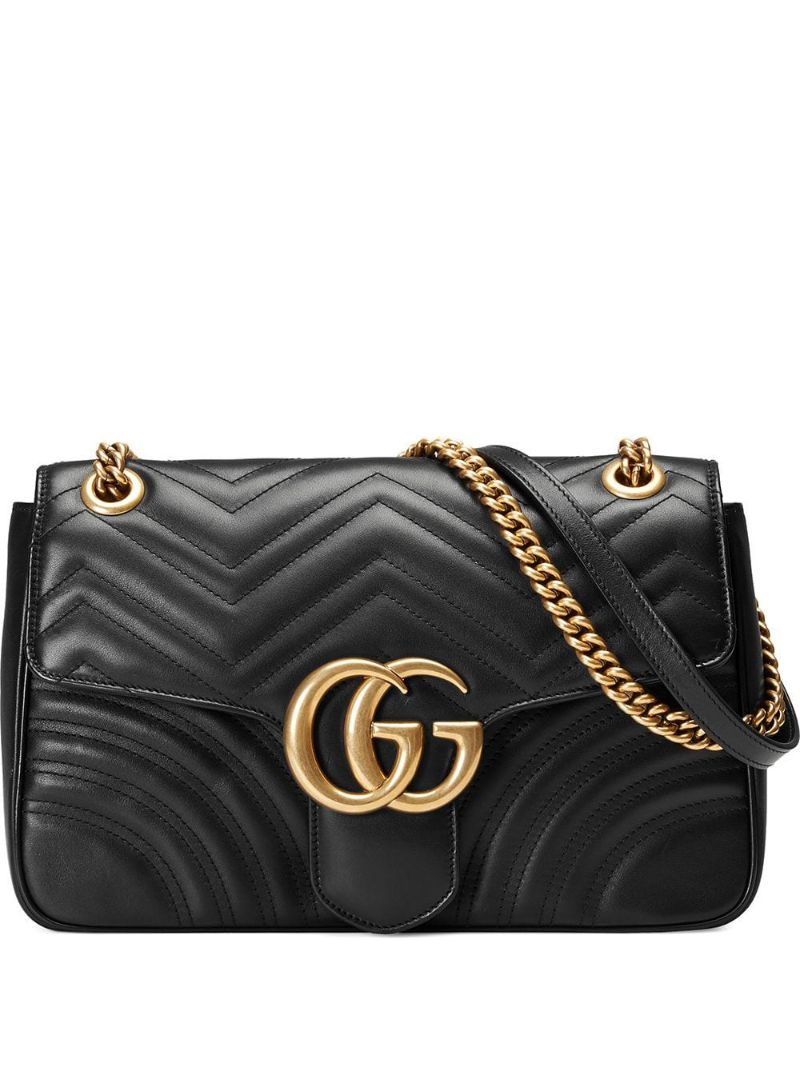 Gucci - GG Marmont medium matelassé shoulder bag - women - metal/Leather - One Size - Black