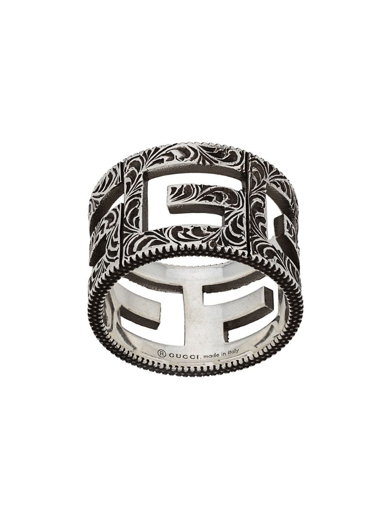 Gucci - ring with square G motif - women - metal - 26 - SILVER