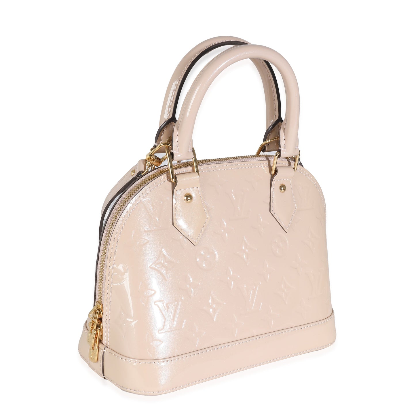 Louis Vuitton Rose Florentine Vernis Alma BB Monogram Handbag