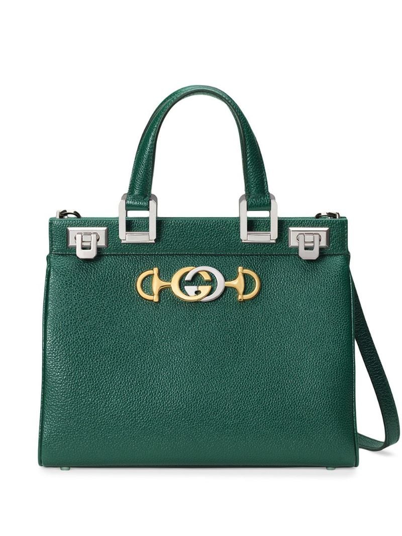 Gucci - Gucci Zumi small top handle bag - women - metal/Viscose/Leather - One Size - Green