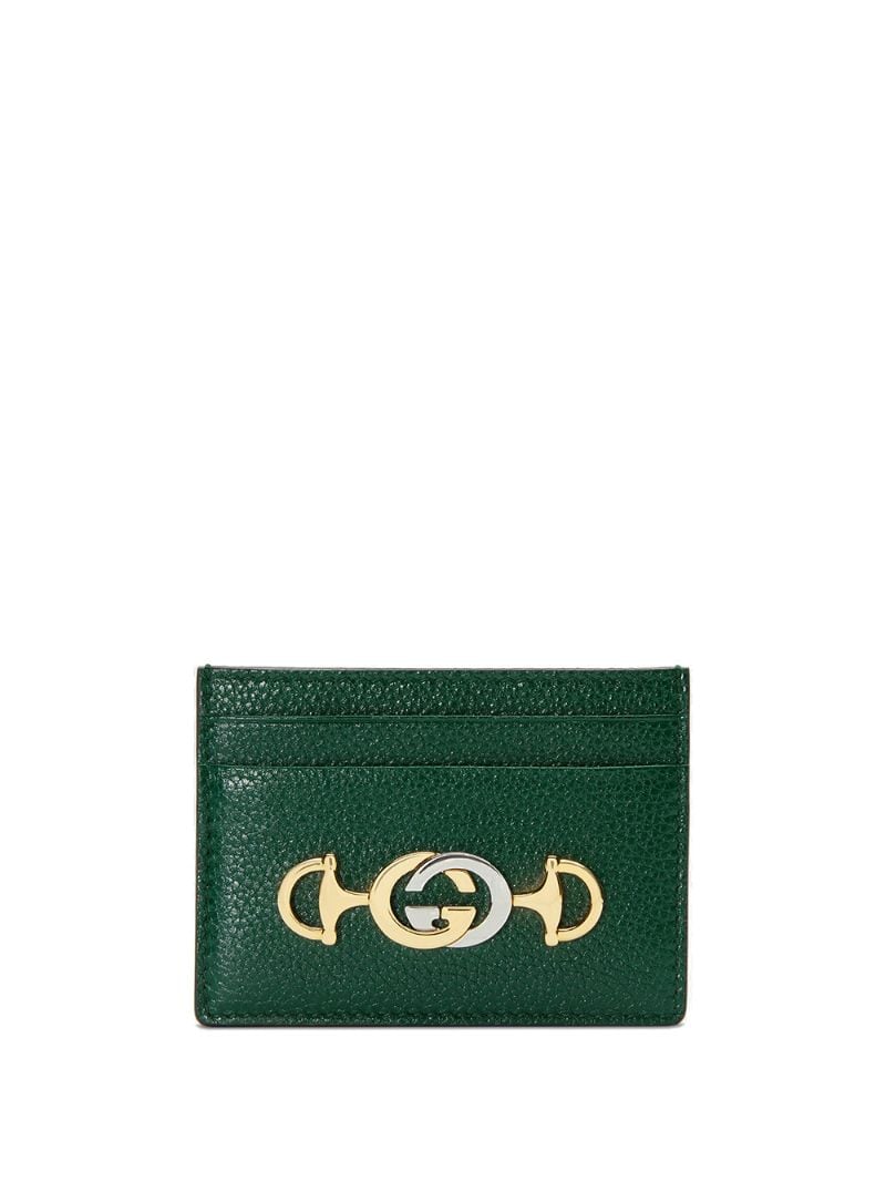 Gucci - Gucci Zumi card case - women - Leather - One Size - Green