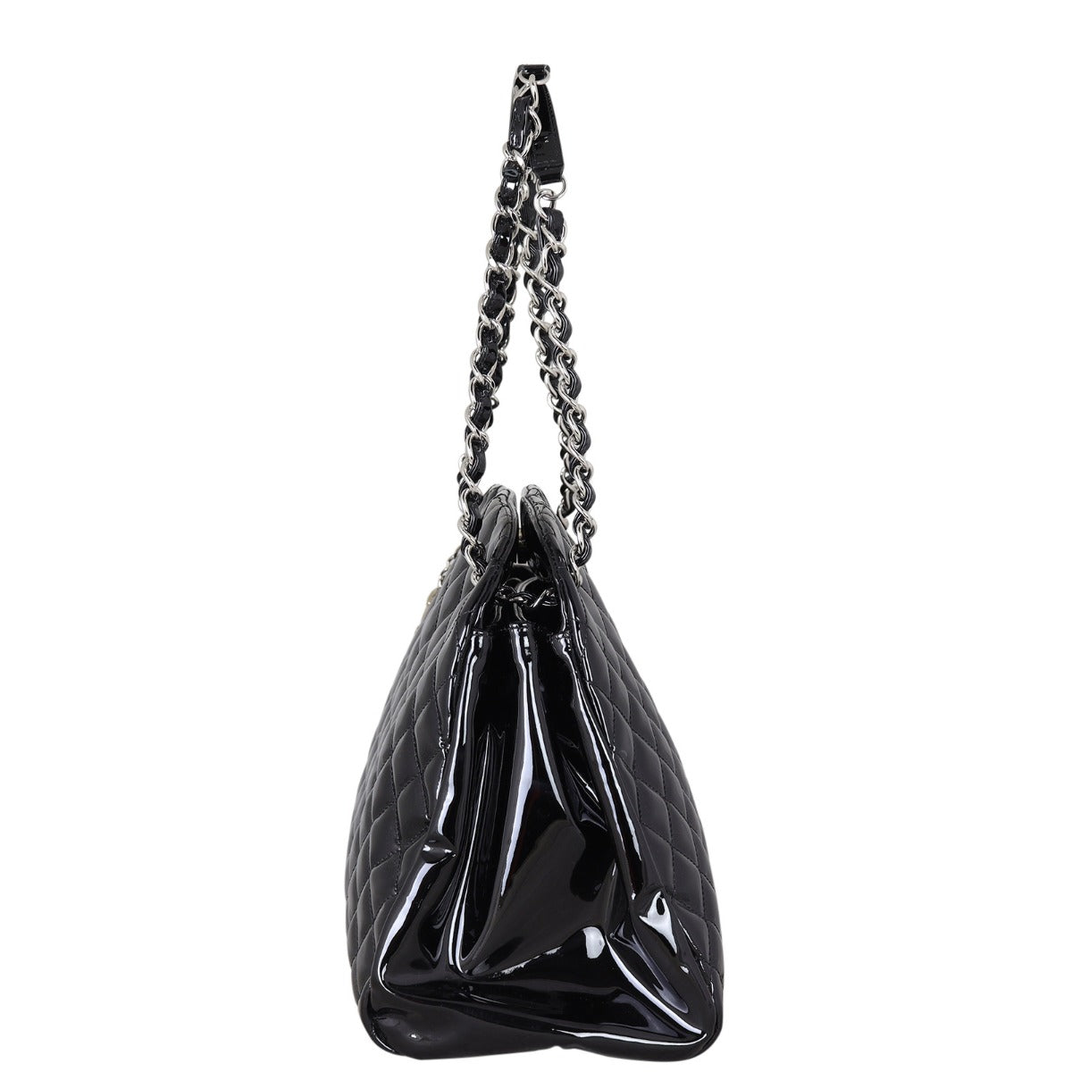 Chanel Mademoiselle Bowler Bag Patent Large Handbag