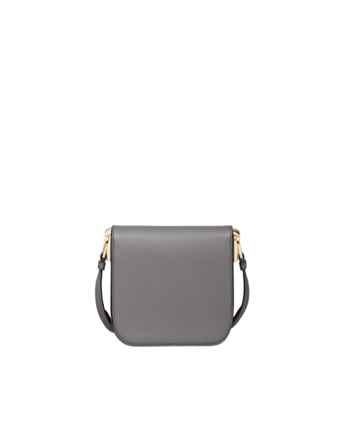 Prada Emblème Bag Grey Leather Saffiano Gray Travel Bag