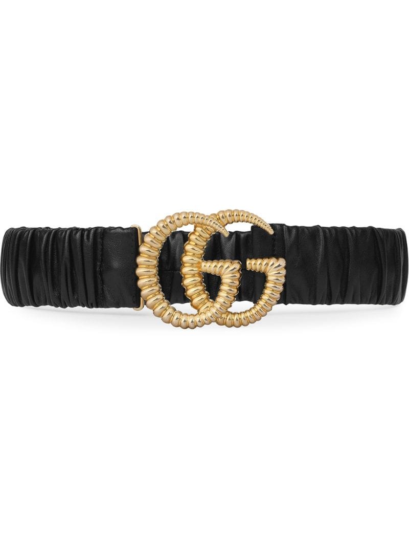 Gucci - Double G torchon buckle belt - women - Leather - 85, 95, 90 - Black