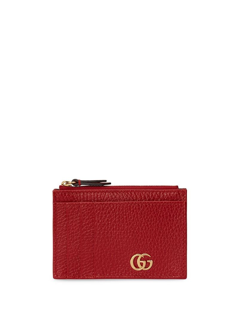 Gucci - GG Marmont card holder - women - Leather - One Size - Red