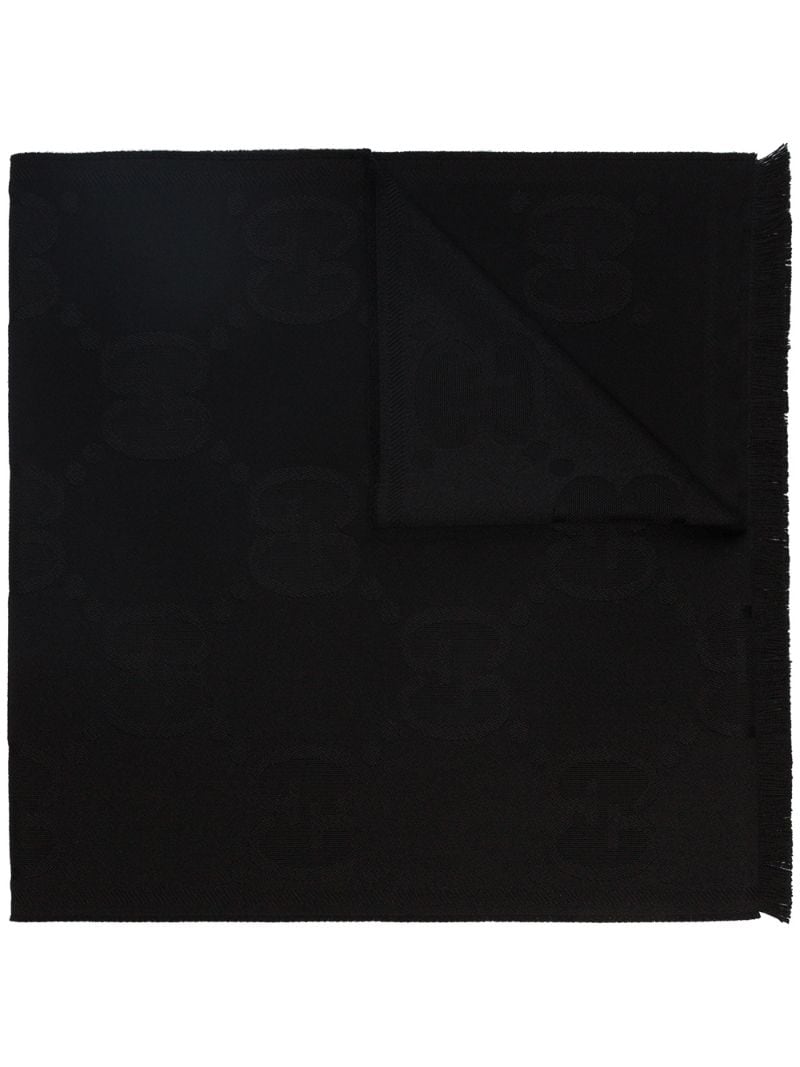 Gucci - GG jacquard scarf - women - Wool - One Size - Black
