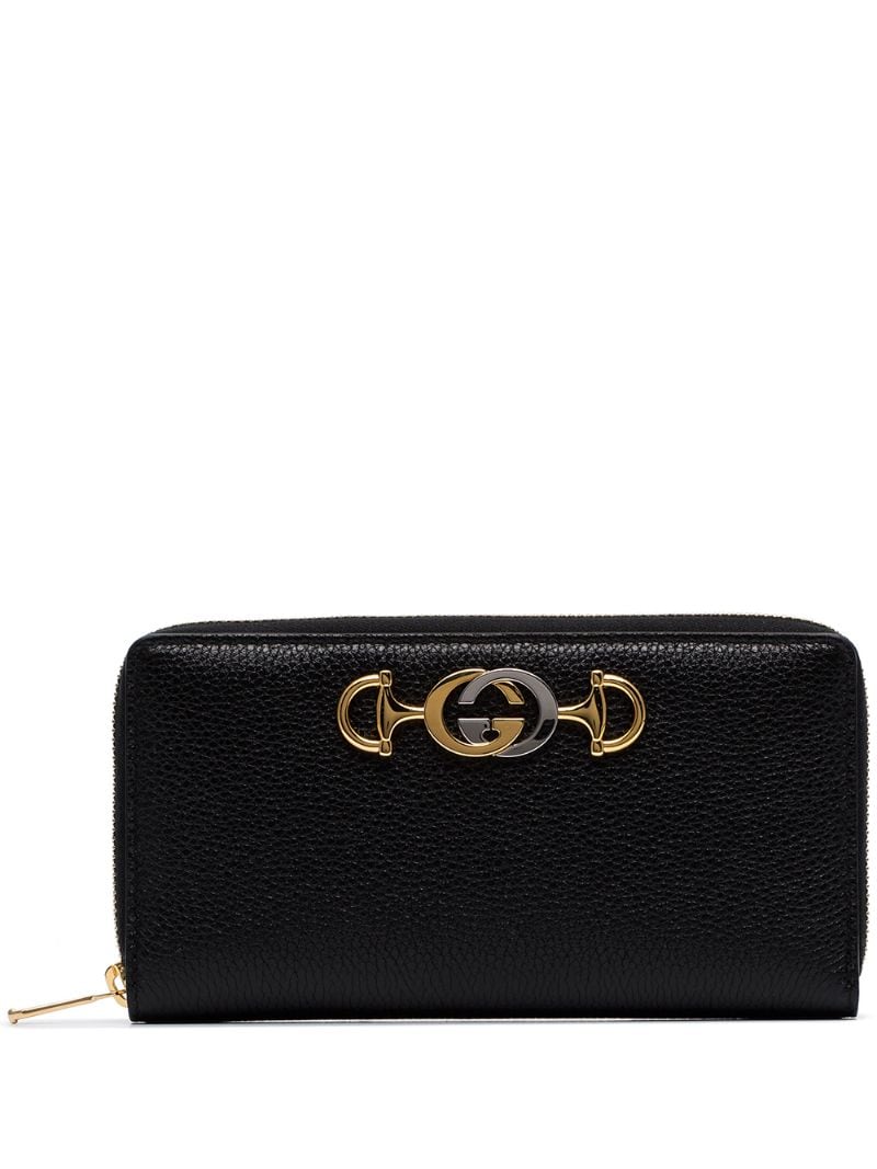 Gucci - Zumi logo-plaque wallet - women - Leather - One Size - Black