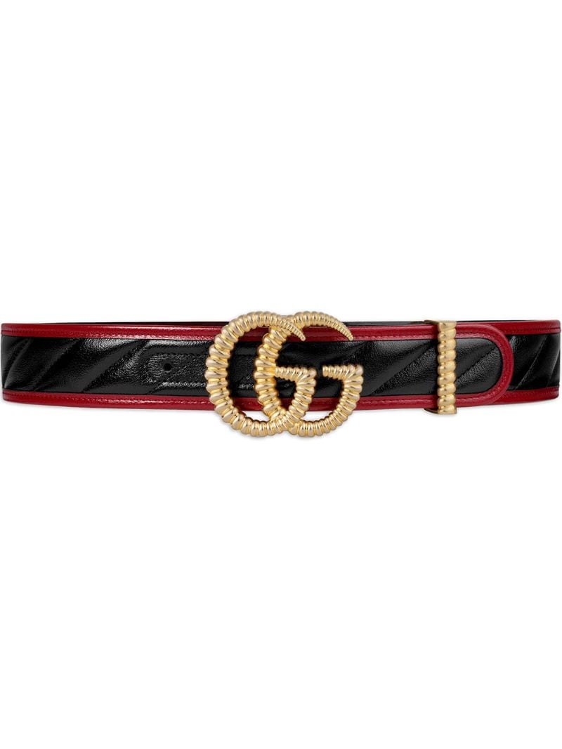 Gucci - Double G buckle belt - women - Leather - 90, 80 - Black