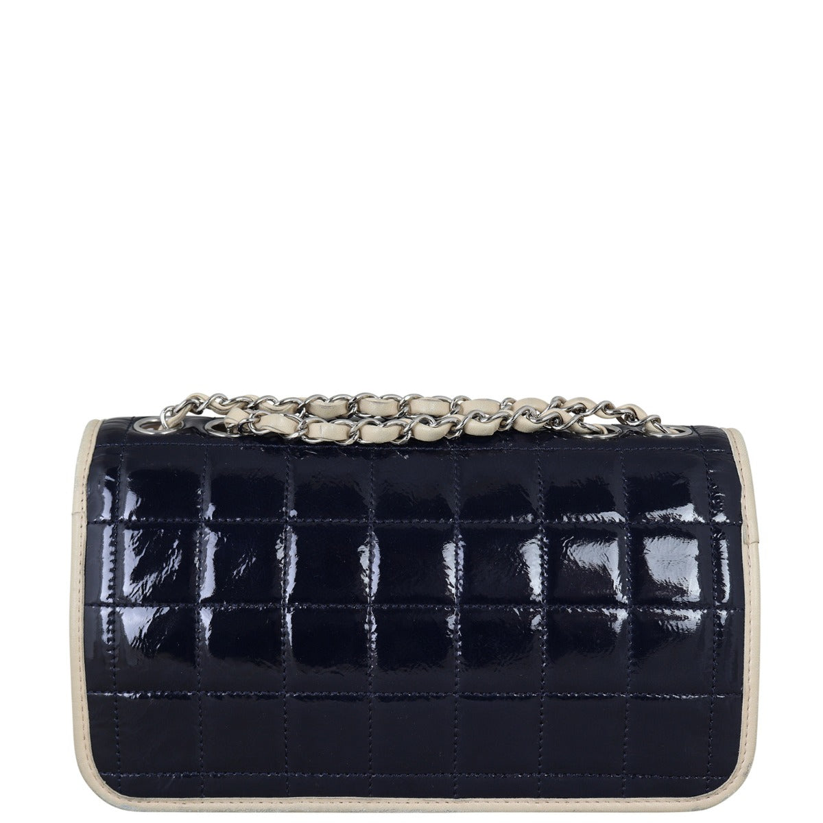 Chanel Chocolate Bar Shoulder Bag Patent Flap