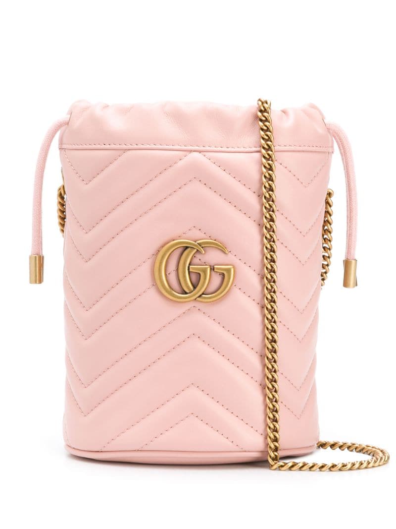 Gucci - Double G bucket bag - women - Leather - One Size - PINK