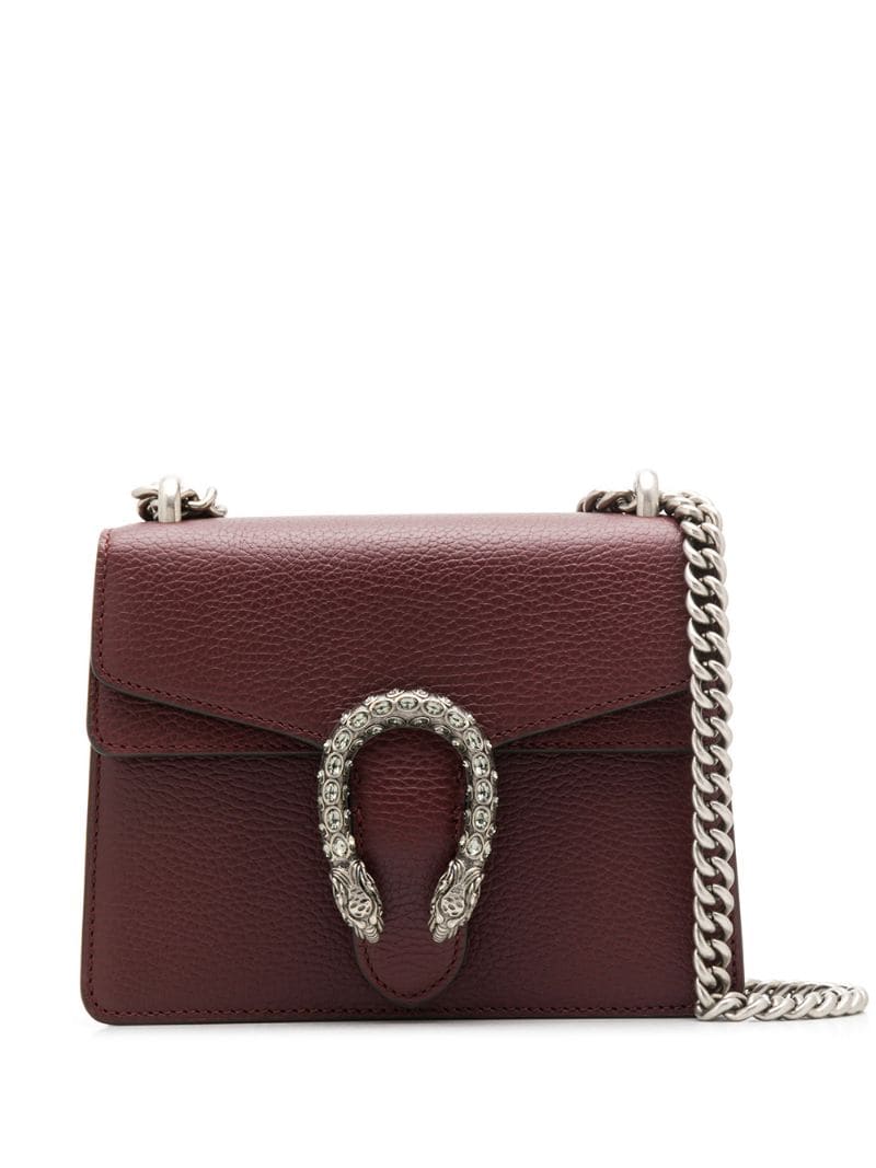 Gucci - Dionysus logo plaque shoulder bag - women - Calf Leather - One Size - Red