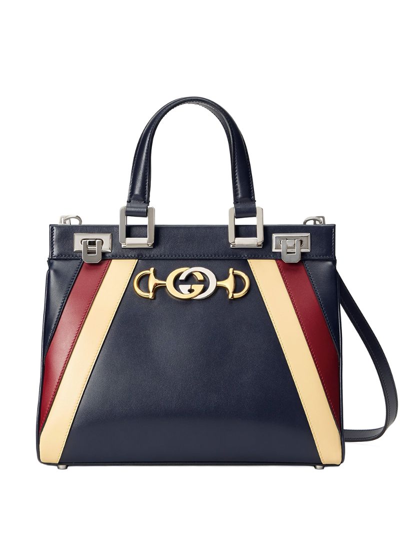 Gucci - small Zumi tote bag - women - Leather/Viscose - One Size - Blue