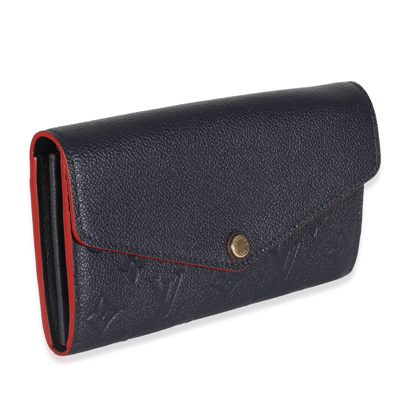 Louis Vuitton Marine Rouge Empreinte Sarah Monogram Wallet Case