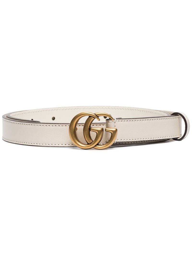 Gucci - GG Marmont belt - women - Leather - 70 - White
