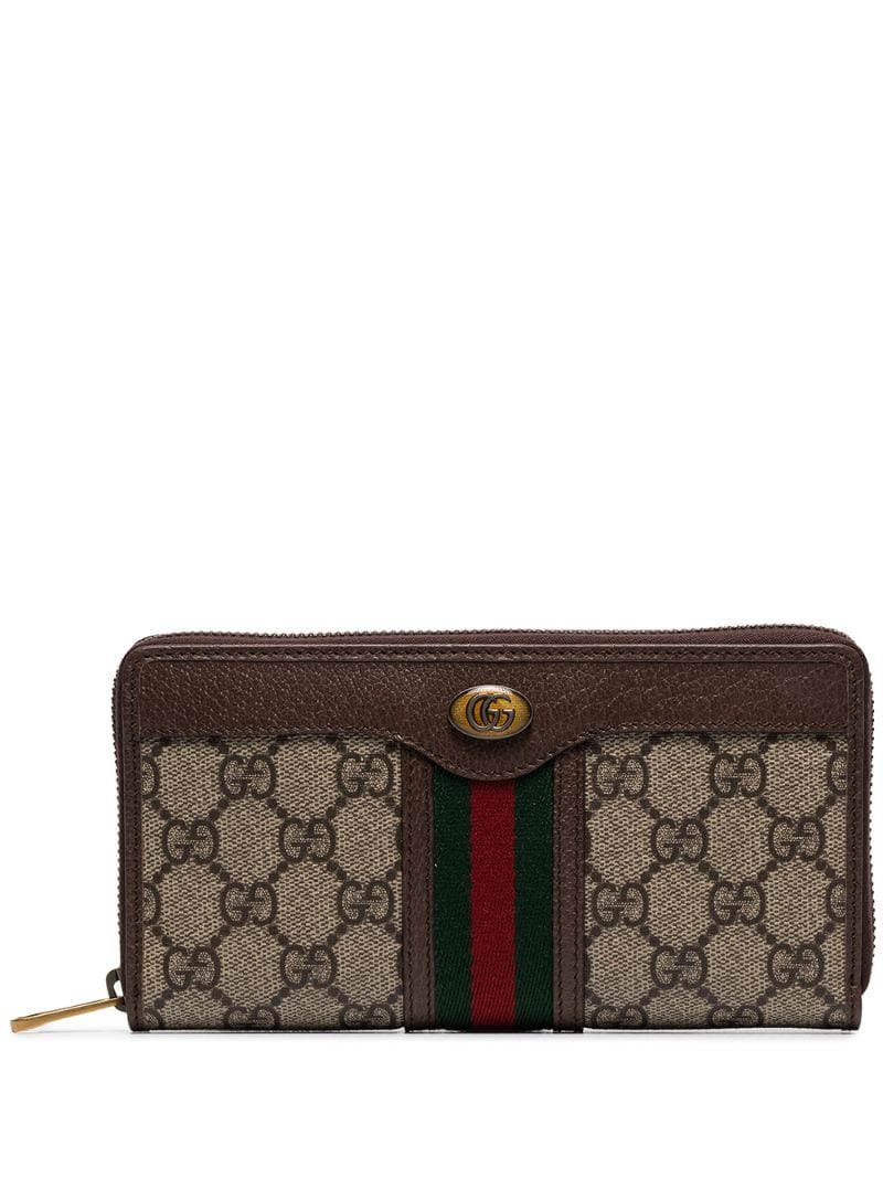 Gucci - Ophidia GG Supreme pattern wallet - men - Leather/Canvas - One Size - Brown