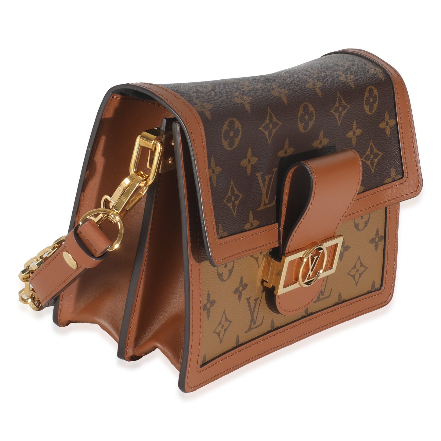 Louis Vuitton Reverse Dauphine MM Monogram Canvas Handbag Dauphine Mm