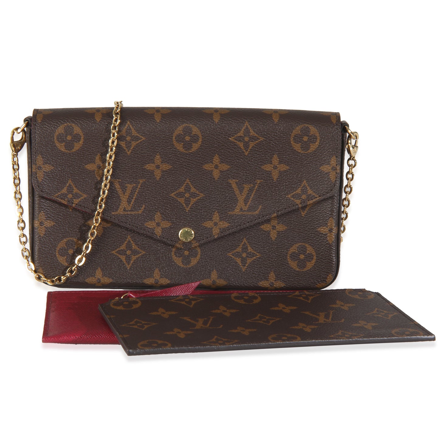 Louis Vuitton Fuchsia Felicie Pochette Monogram Canvas Clutch Bag Felicie Pochette