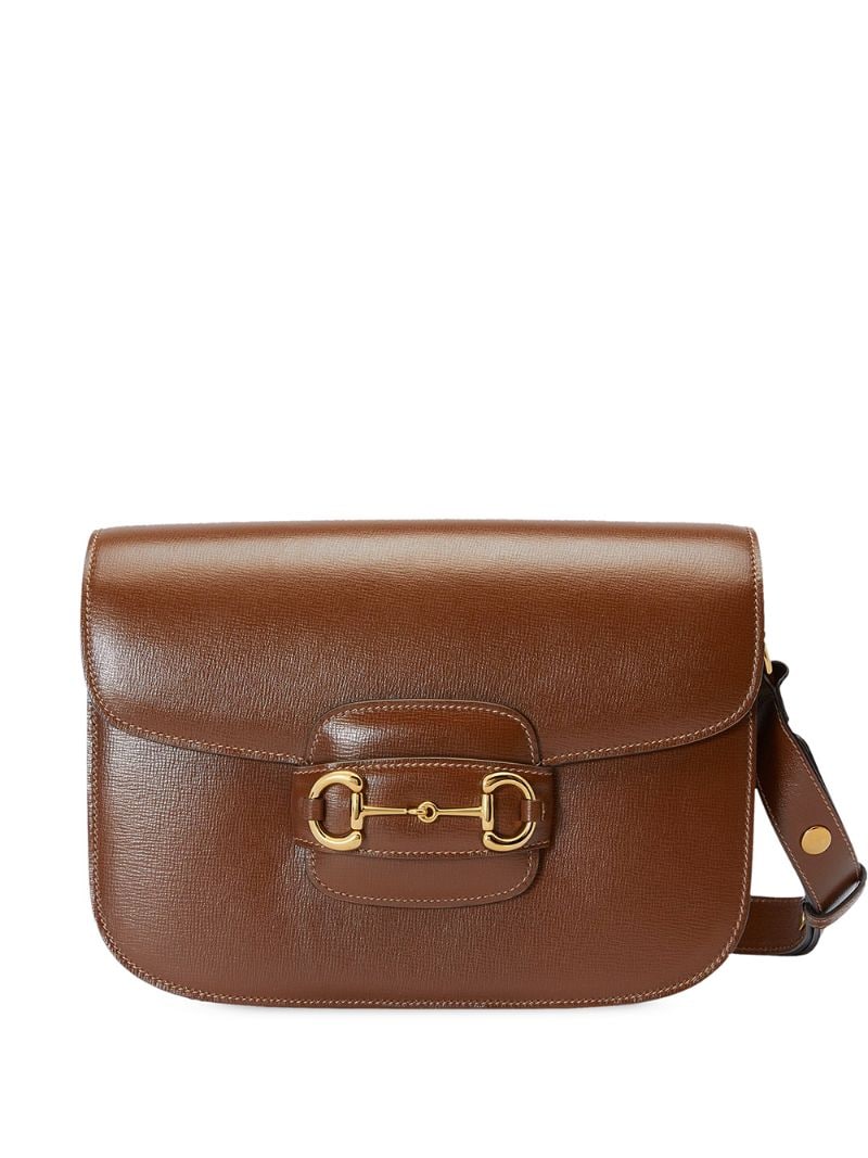 Gucci - Gucci 1955 Horsebit shoulder bag - women - Leather/metal/Microfibre - One Size - Brown