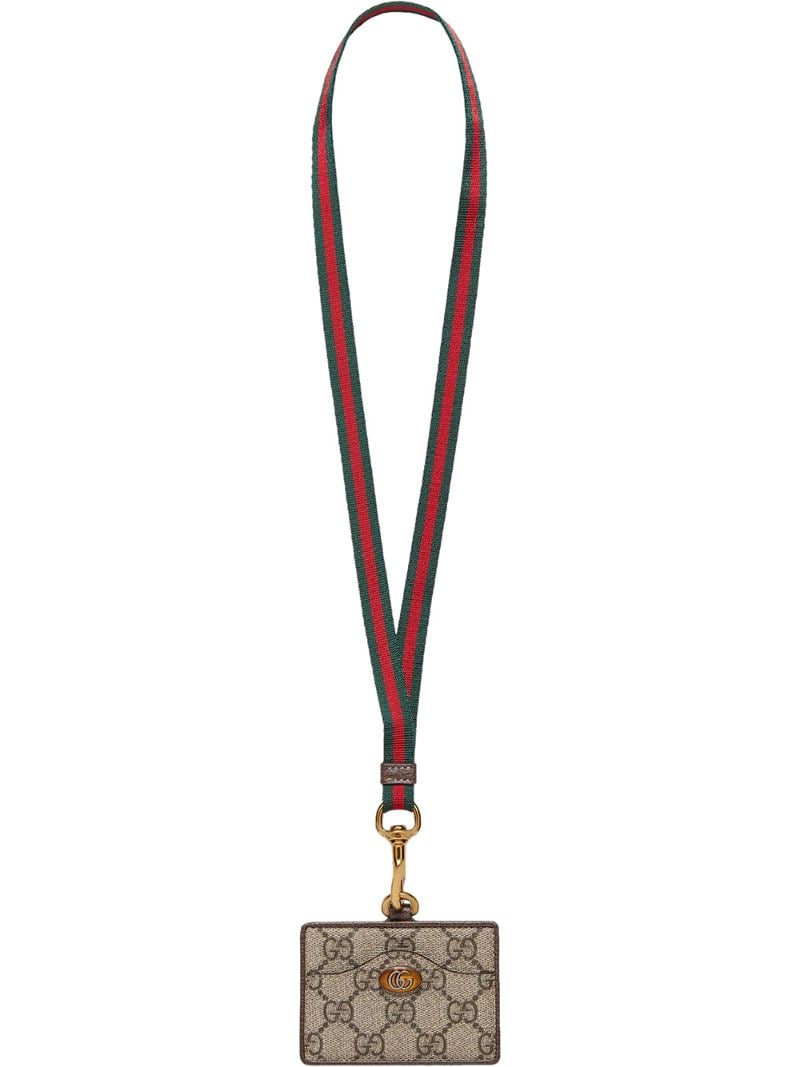 Gucci - Ophidia GG Supreme ID holder - women - Nylon/Enamel/Canvas/metal - One Size - NEUTRALS