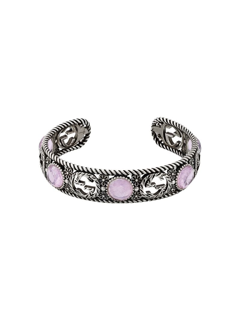 Gucci - Interlocking G flower cuff - women - Sterling Silver - S, M, L - SILVER
