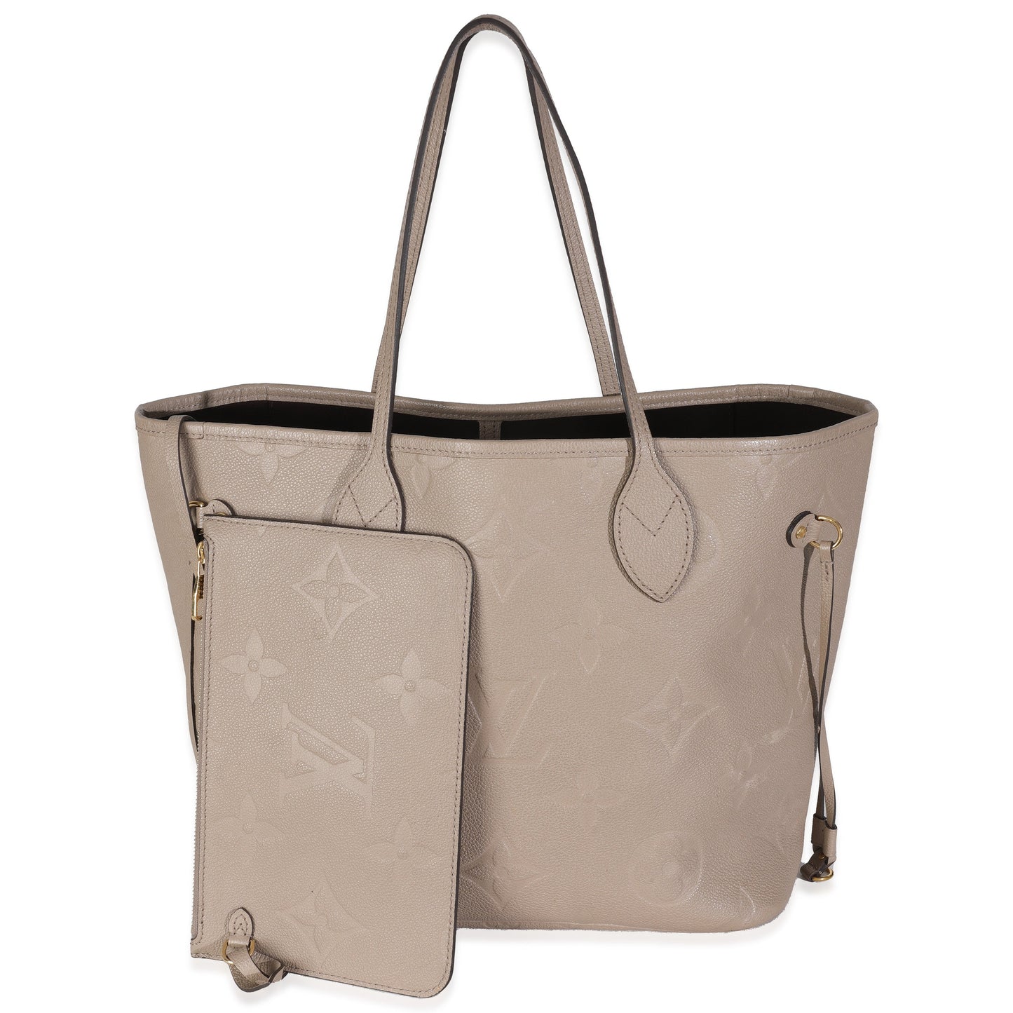 Louis Vuitton Tourterelle Giant Empreinte Neverfull MM Monogram Tote Bag