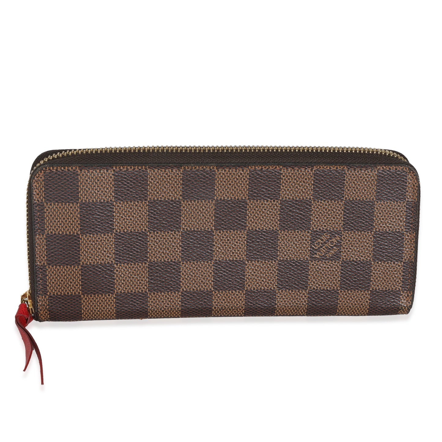 Louis Vuitton Damier Ebene Clemence Canvas Wallet Case