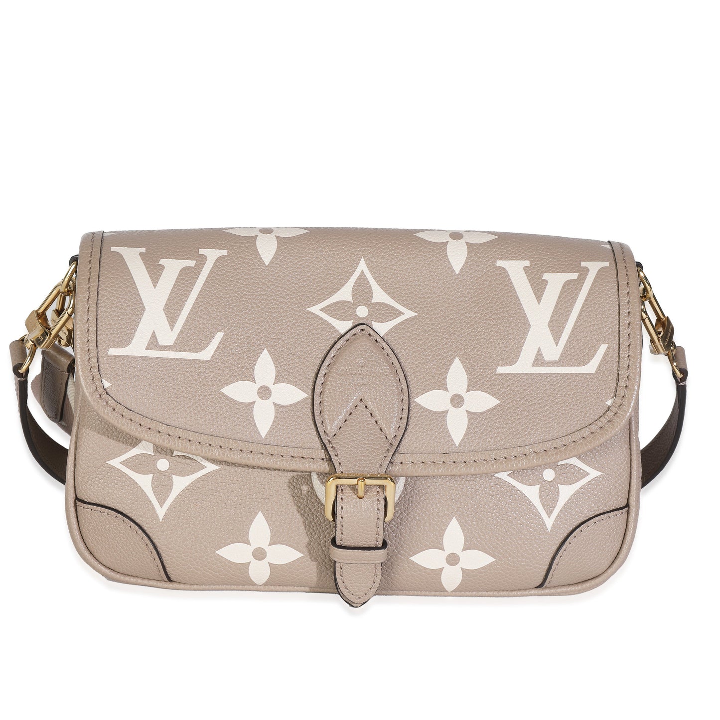 Louis Vuitton Tourterelle Creme Giant Empreinte Diane Monogram Handbag