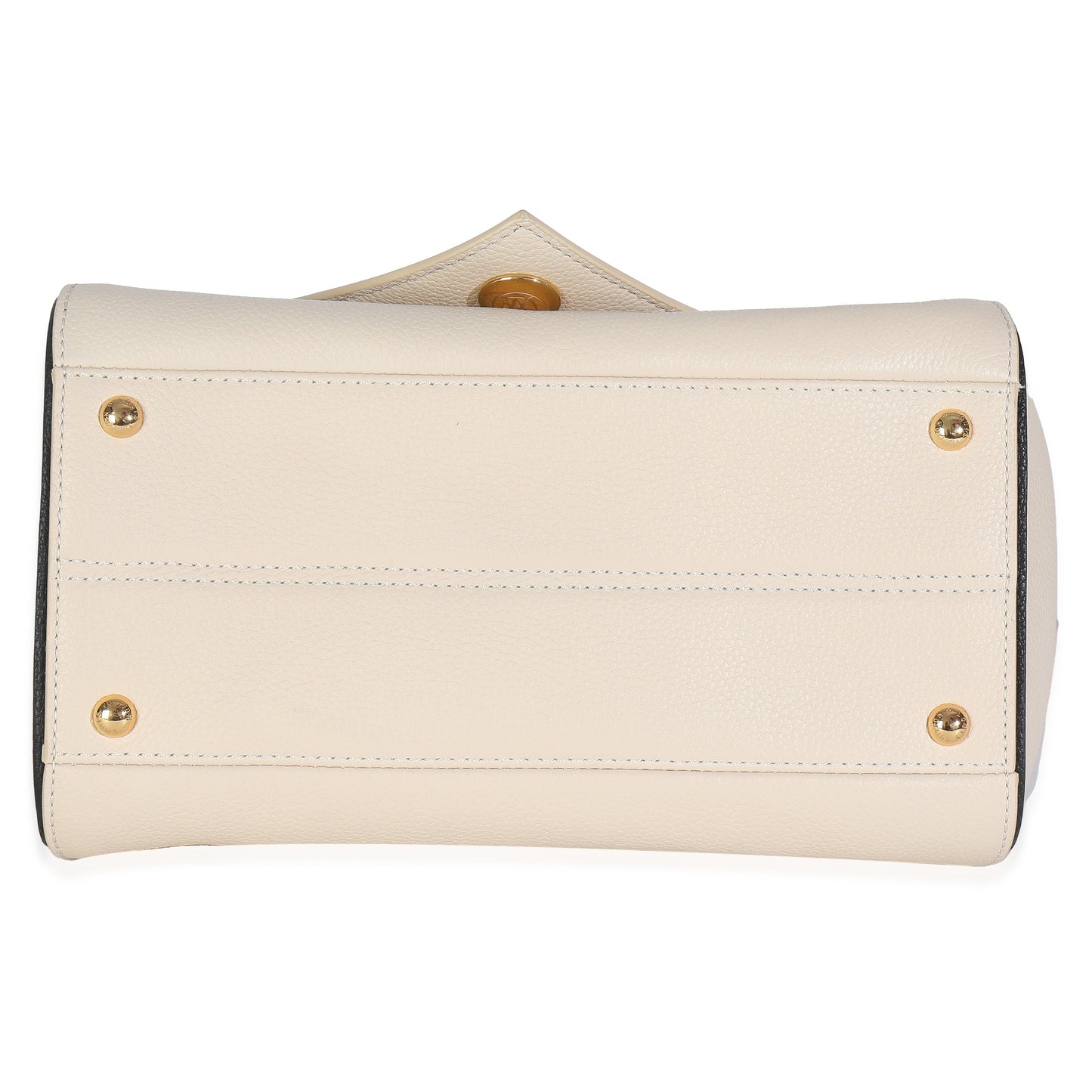Louis Vuitton Grained Double V Monogram Canvas Calfskin Cream Tote Bag