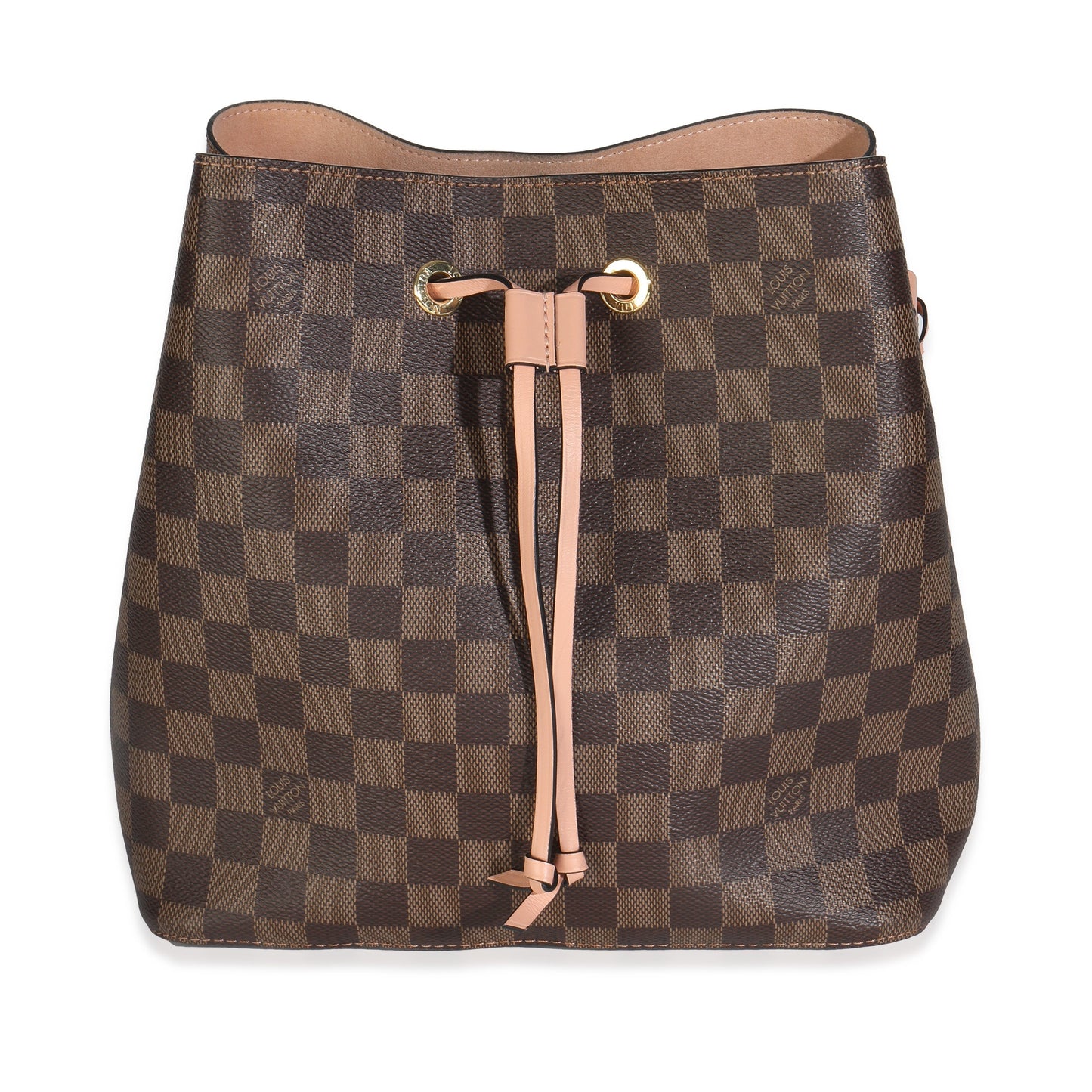 Louis Vuitton Rose Poudre Damier Ebene Neonoe Canvas Handbag
