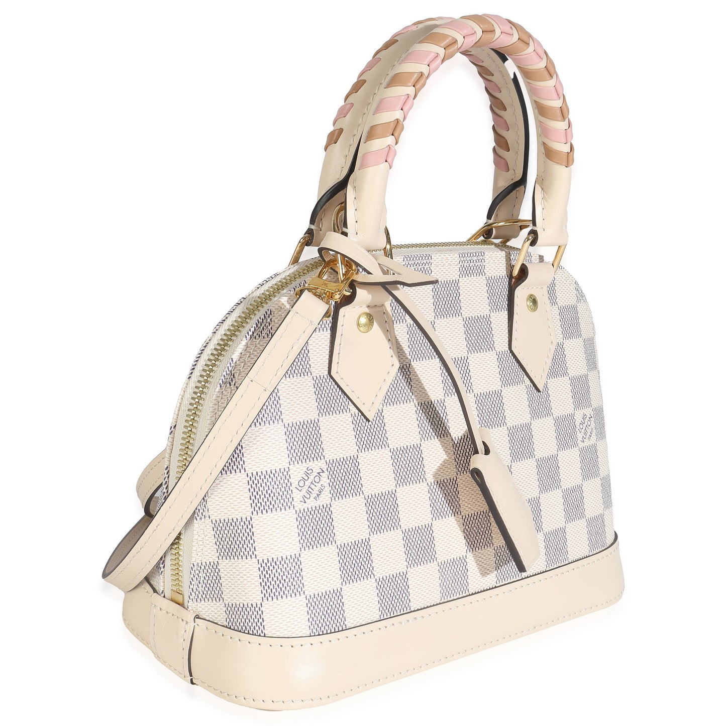 Louis Vuitton Damier Azur Braided Alma BB Canvas Handbag