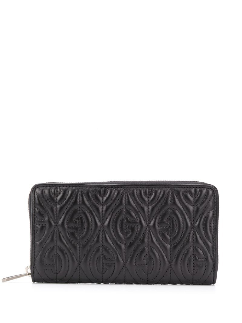 Gucci - G rhombus zip-around wallet - men - Calf Leather - One Size - Black