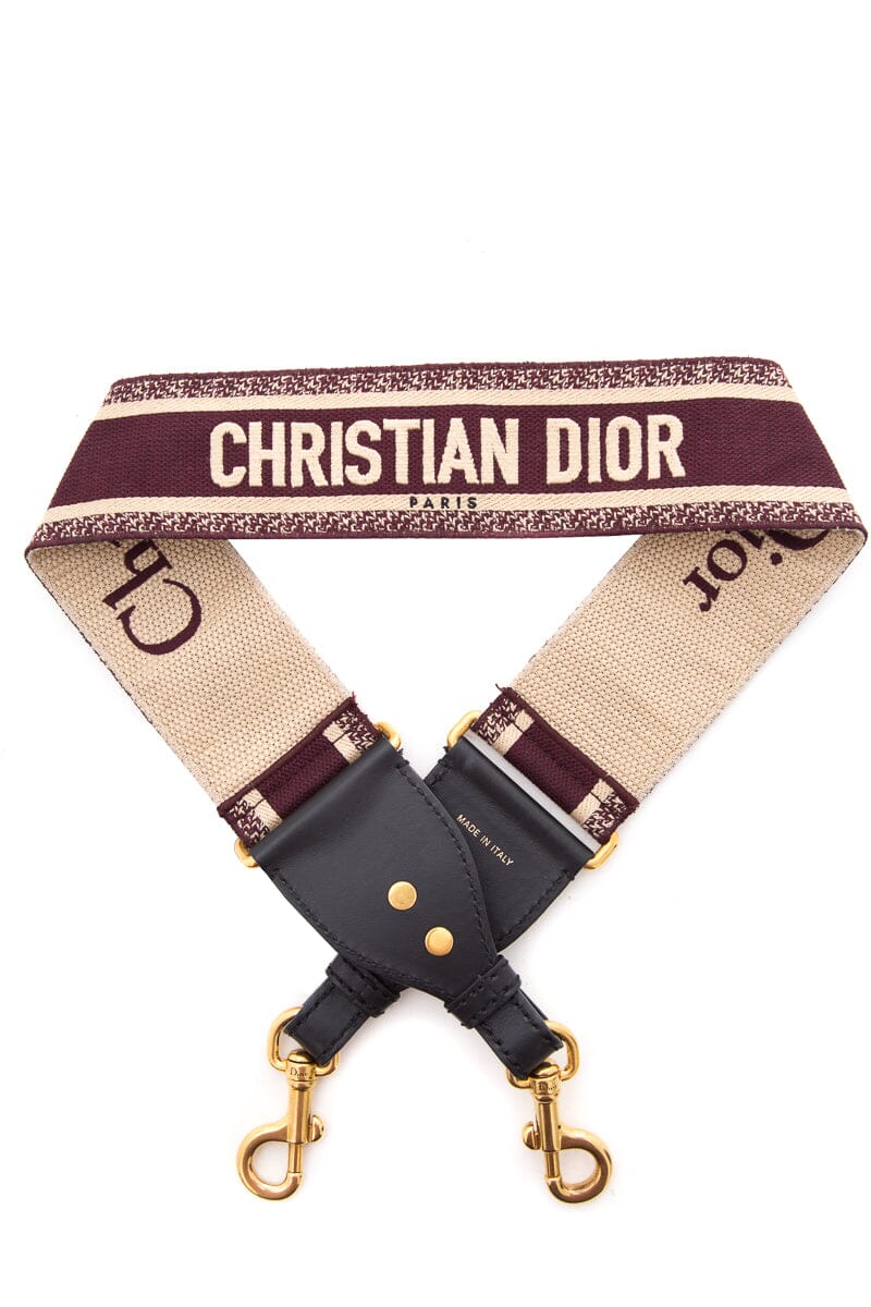 Dior Handbag Maroon & Strap Cream