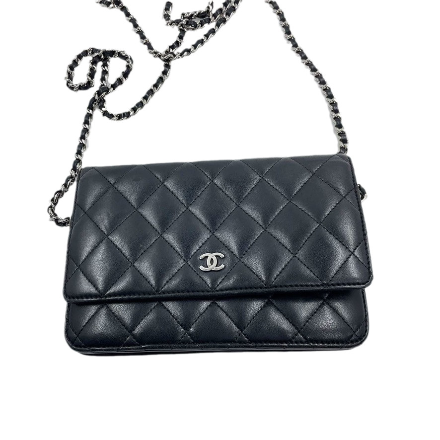 Chanel On Chains WOC Timeless Classic Black Wallet Case Black 1