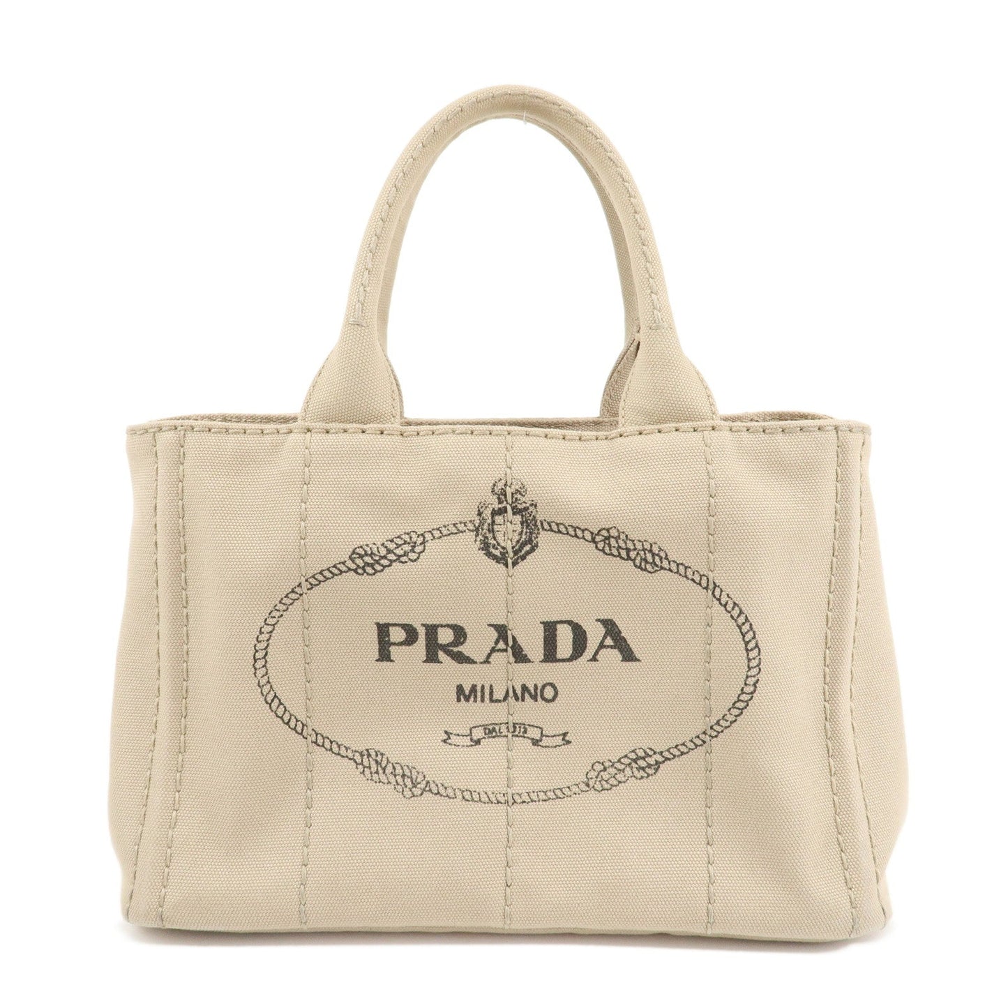 Tote Bag Canapa Hand Bag d Canvas Beige Mini