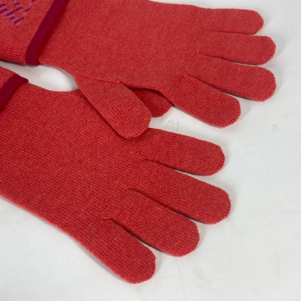 Louis Vuitton gloves M70838 cashmere Gon Pop Monogram Wool Pink Apparel