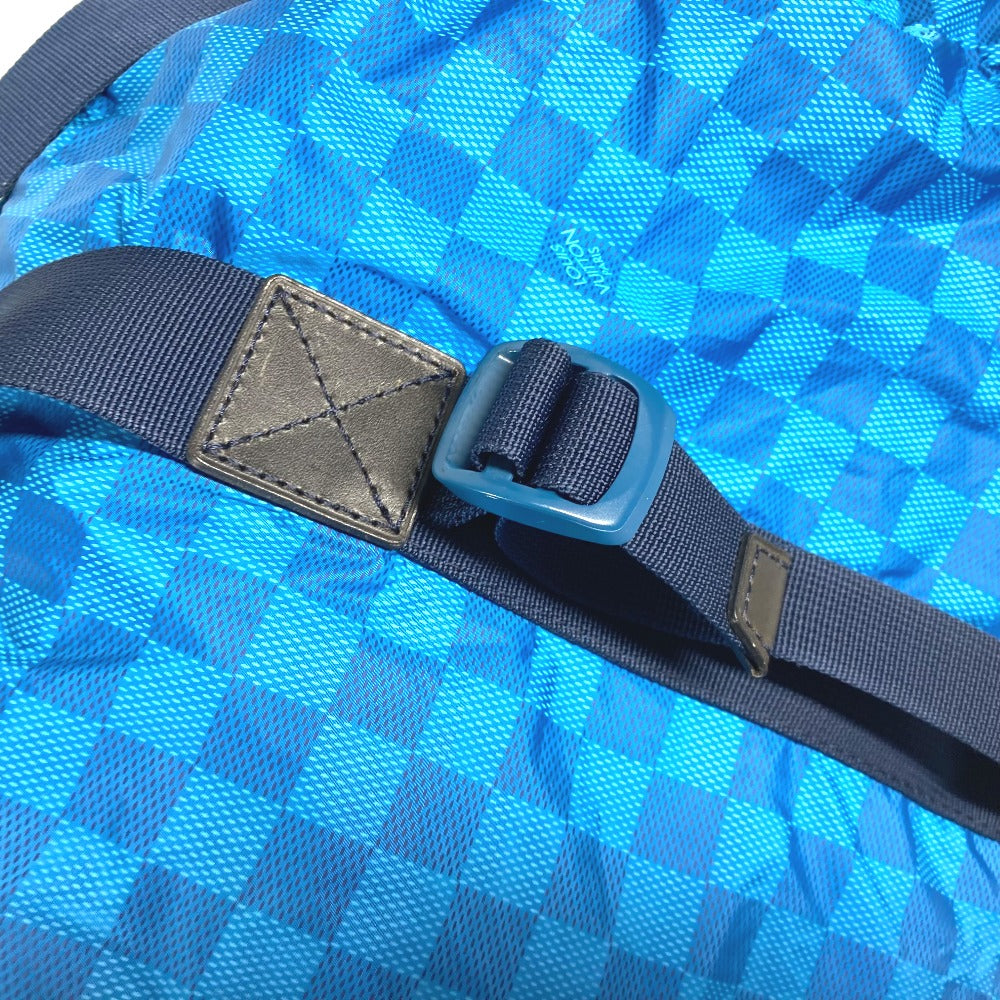 Louis Vuitton Boston Duffel M97057 Damier van Nylon Blue Travel Bag