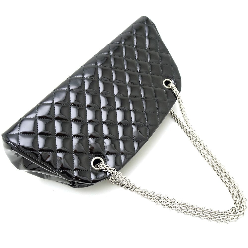 Chanel Mademoiselle Bowling Bag Patent Leather Black Handbag