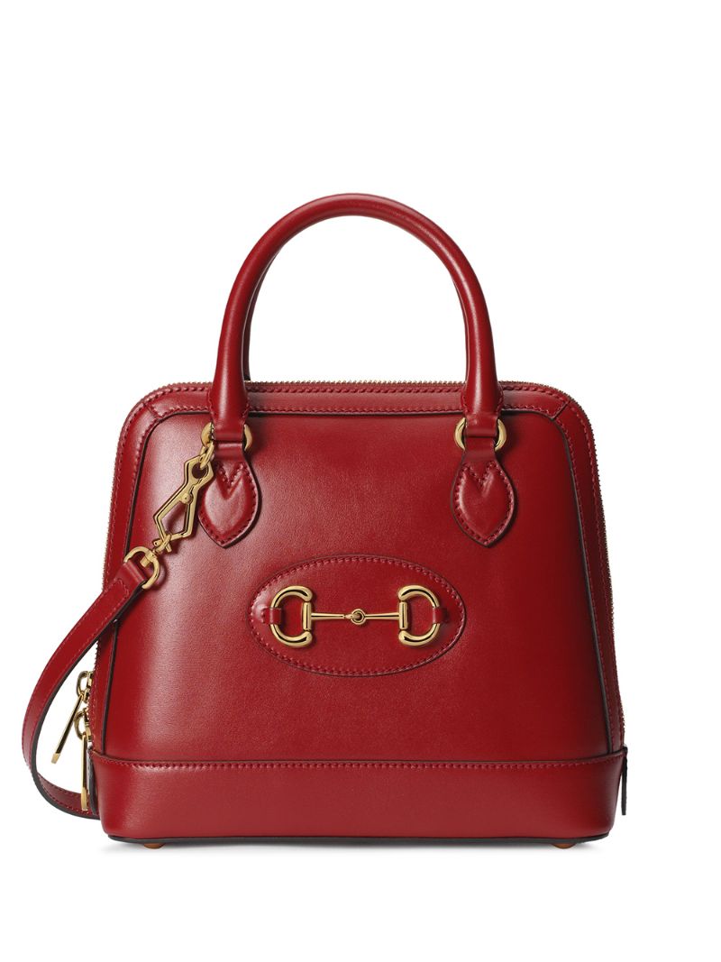 Gucci - Gucci 1955 Horsebit tote bag - women - Cotton/Leather - One Size - Red
