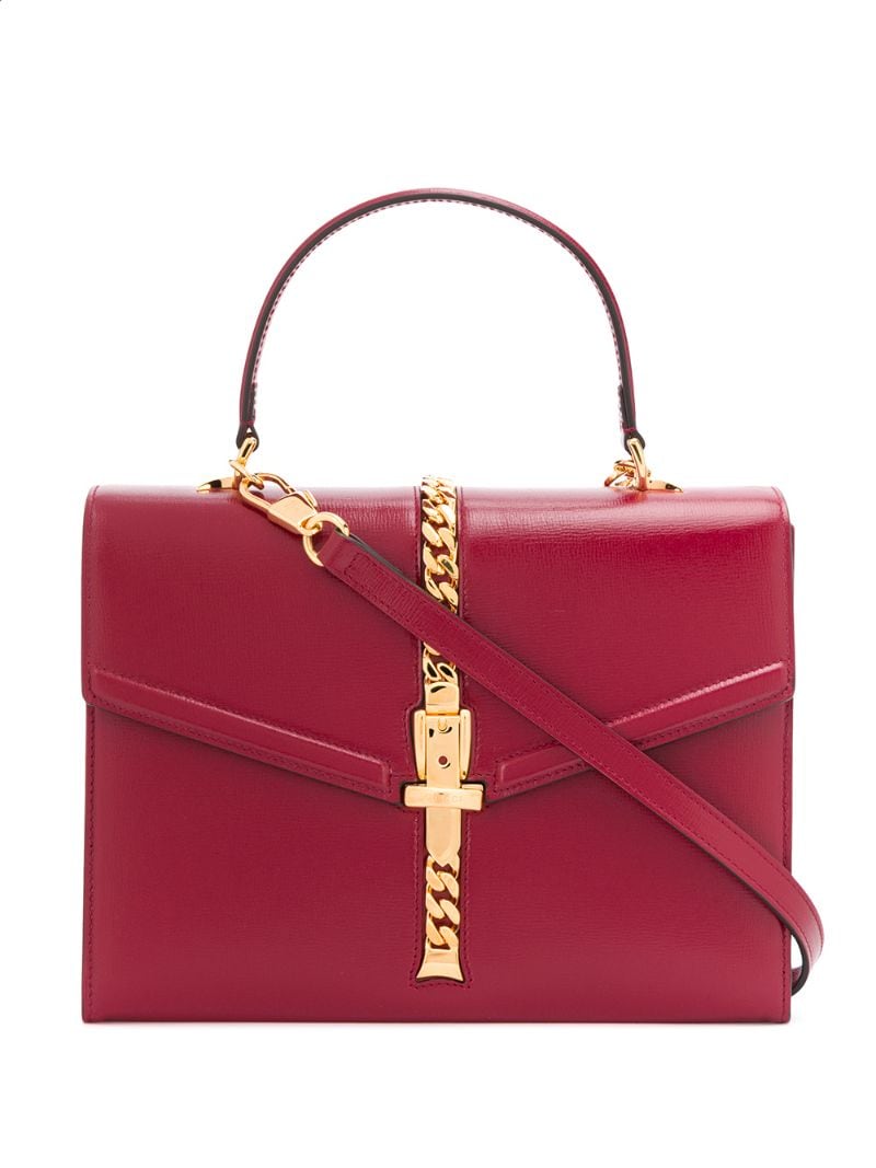 Gucci - small Sylvie 1969 top handle bag - women - Calf Leather - One Size - Red