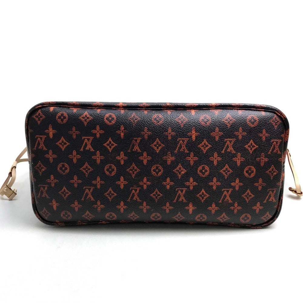 Louis Vuitton M44441 Neverfull MM Monogram Canvas Brown Tote Bag