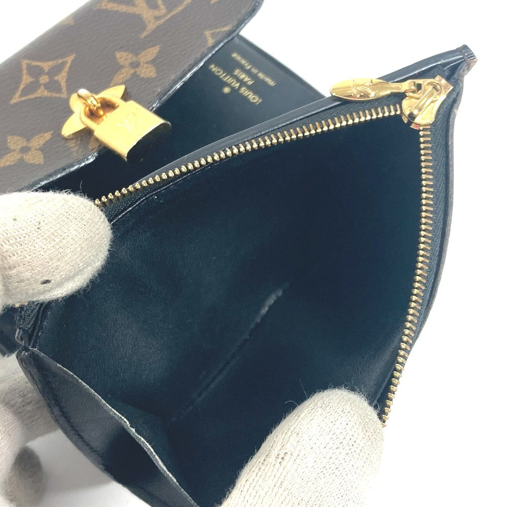 Louis Vuitton Trifold M62578 Portefeuille Flower Compact Monogram Canvas Brown Wallet Case